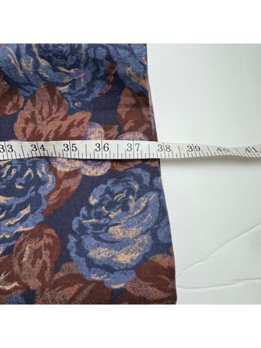 Laura Ashley Vintage Floral Dress Size 8 Corduroy Collar Wool Cotton Blend Modes - Picture 11 of 13